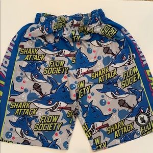 Flow Society YouthXL SharkAttack Lacrosse Shorts
